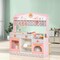 Costway 2 in 1 Kids Play Kitchen & Restaurant Double-Sided Pretend Playset with Canopy